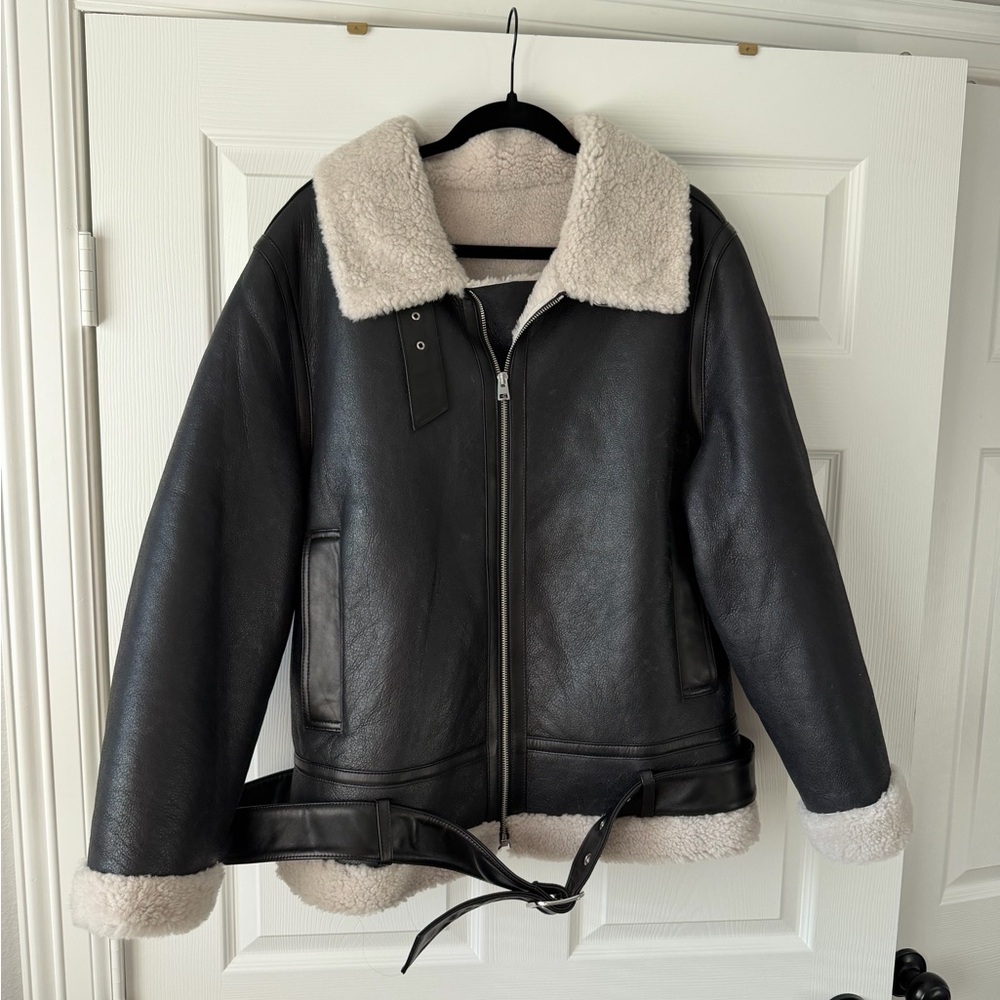 Banana Republic Shearling Aviator Jacket